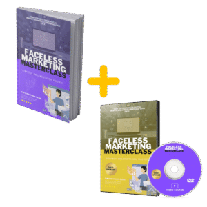Combo Faceless Marketing Masterclass – Guia + Curso em Vídeo para Vender Sem Aparecer